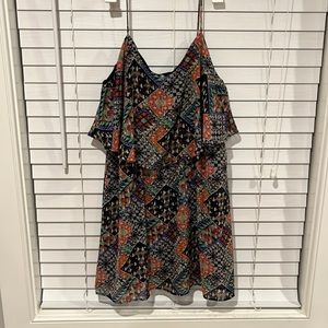 Mini patterned tank top dress. Forever 21. New with tags. Size M.